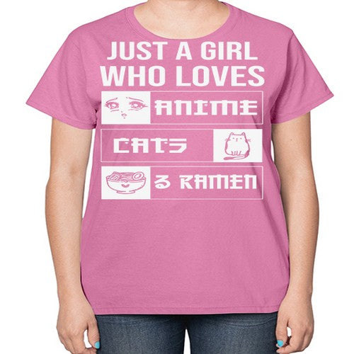 Just A Girl Who Loves 263# - anime-  Ladies T-Shirt
