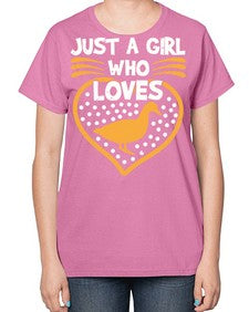Just A Girl Who Loves Duck Style 34# - ducks-  Ladies T-Shirt