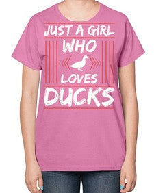 Just A Girl Who Loves Ducks Style 33# - ducks-  Ladies T-Shirt