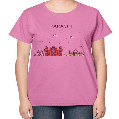 Karachi 1024# - cities-  Ladies T-Shirt
