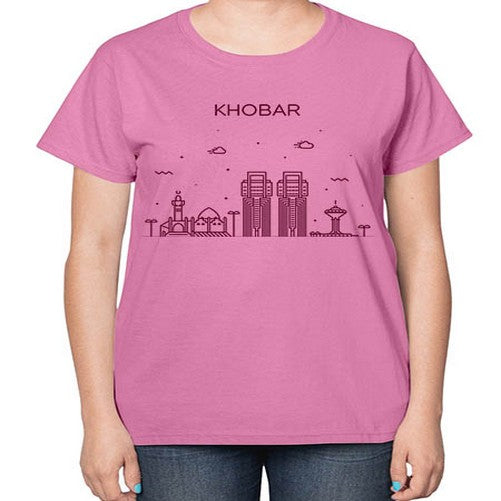 Khobar 1051# - cities-  Ladies T-Shirt