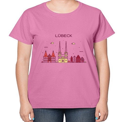 Lubek 1183# - cities-  Ladies T-Shirt