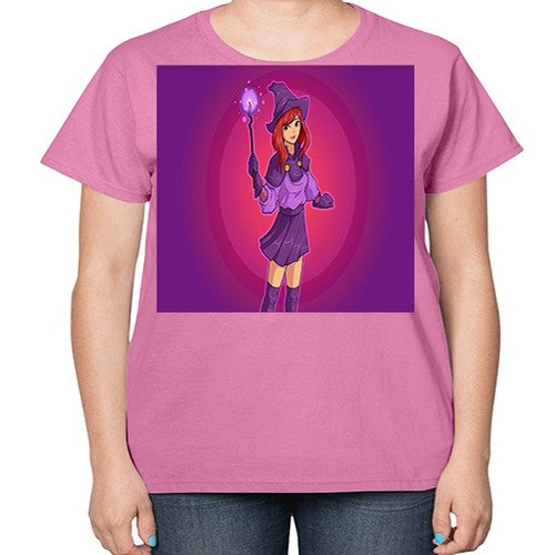 Magician school girl 181# - anime-  Ladies T-Shirt
