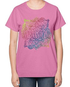 Mandala Wisdom Rainbow Glitter 764# - mandala-  Ladies T-Shirt