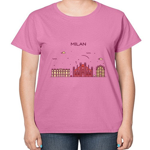 Milan 1297# - cities-  Ladies T-Shirt