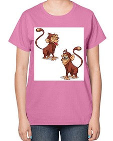 Monkey 175# - cartoon general-  Ladies T-Shirt