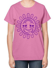 Moody sunflower 184# - cartoon general-  Ladies T-Shirt