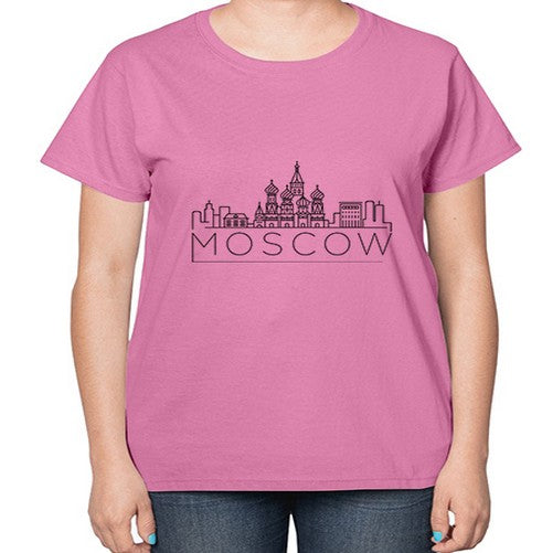 Moscow Minimal Skyline 1353# - cities-  Ladies T-Shirt