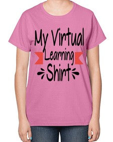 My Virtual Learning Shirt 555# - librarian-  Ladies T-Shirt
