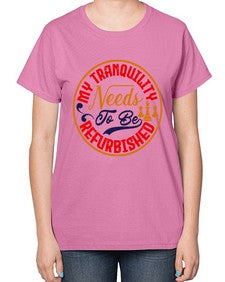 My tranquility needs to be refurbished 139# - chess-  Ladies T-Shirt