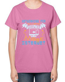 Networking for dummies your computer magic internet 22# - computer-  Ladies T-Shirt
