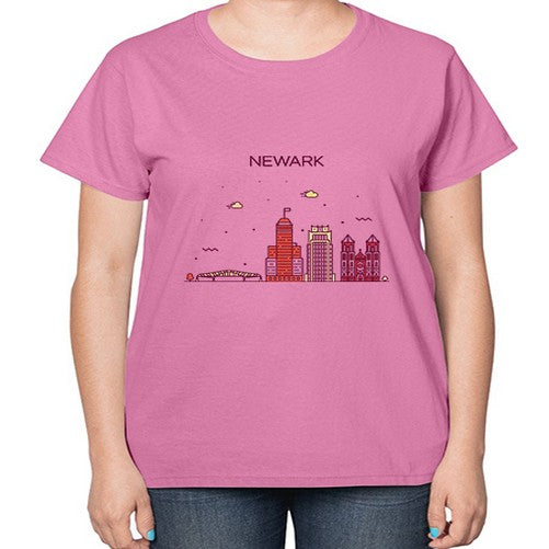 NewarkNJ 1486# - cities-  Ladies T-Shirt