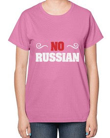 No Russian 37# - video games-  Ladies T-Shirt