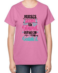 Nurses We Cant Fix Style Style 1260# - nurse-  Ladies T-Shirt