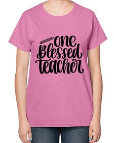 One Blessed Teacher Style 1287# - teacher-  Ladies T-Shirt