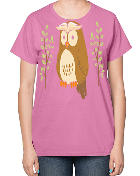 Owl of Athena Long Sleeve A TurtleRabbit 14# - owl-  Ladies T-Shirt