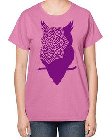 OwlMandalaUpdated 976# - mandala-  Ladies T-Shirt