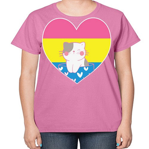 Pansexual Kawaii Cat Anime Art Anime 272# - anime-  Ladies T-Shirt
