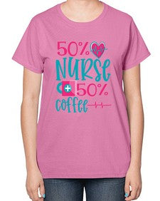 Percent Nurse Percent Coffee Style 1306# - nurse-  Ladies T-Shirt