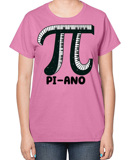 Piano Funny Math Music Sublimation 37# - pi-  Ladies T-Shirt