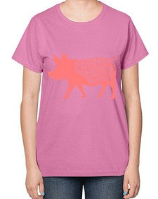 PigMandala 985# - mandala-  Ladies T-Shirt