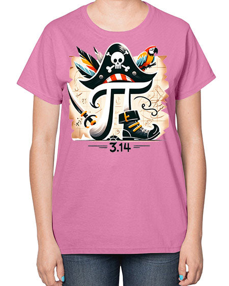Pirate Pi Day Sublimation Design 39# - pi-  Ladies T-Shirt