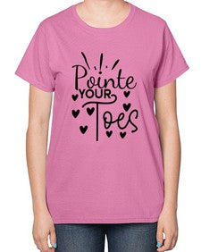 Pointe your toes 178# - ballet-  Ladies T-Shirt