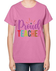 Proud Teacher 1343# - teacher-  Ladies T-Shirt