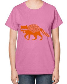 RacoonMandala 1010# - mandala-  Ladies T-Shirt
