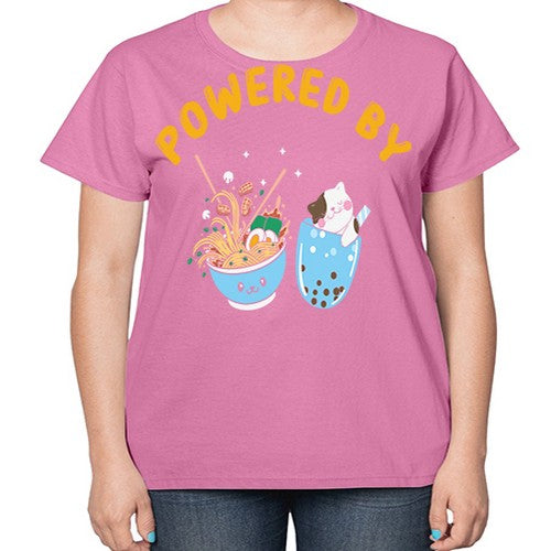 Ramen Bubble Tea Japanese Noodles Anime 278# - anime-  Ladies T-Shirt