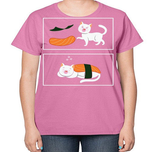 Ramen Cat Kawaii Anime Japanese Anime 279# - anime-  Ladies T-Shirt