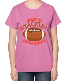 Ready to tackle fifth Grade 741# - fifth grade-  Ladies T-Shirt