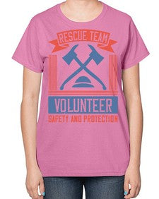 Rescue Team Volunteer Safety And Protection Style 33# - volunteer-  Ladies T-Shirt