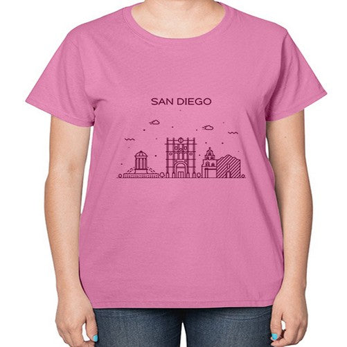 SanDiego 1785# - cities-  Ladies T-Shirt