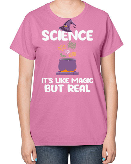 ScienceItsLikeMagicButScientistSkinite Scientist Skinite 48# - general science-  Ladies T-Shirt