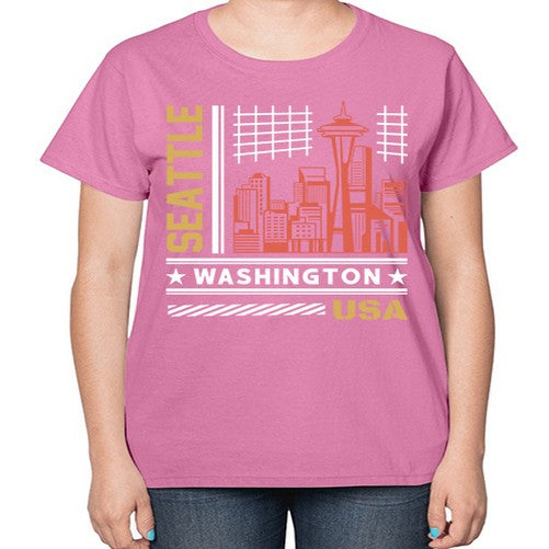 Seattle 1809# - cities-  Ladies T-Shirt