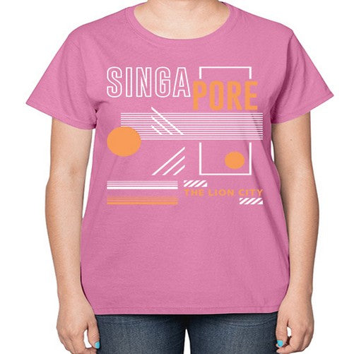 Singapore 1844# - cities-  Ladies T-Shirt