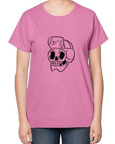 Skull Skeleton 144# - skull and bones-  Ladies T-Shirt