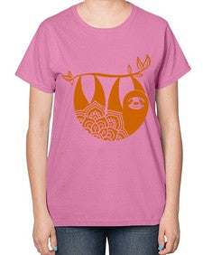 SlothMandala 1076# - mandala-  Ladies T-Shirt