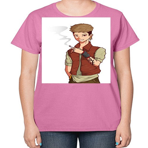 Smoker street boy 61# - anime-  Ladies T-Shirt