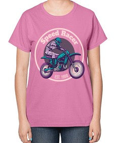 Speed racer 63# - motorcycle-  Ladies T-Shirt