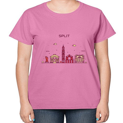 Split 1877# - cities-  Ladies T-Shirt