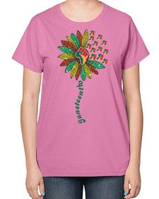 Sunflower Fist Juneteenth Black History 24# - black juneteenth-  Ladies T-Shirt