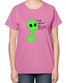 Thanks for beliving in me alien 5# - ufo-  Ladies T-Shirt