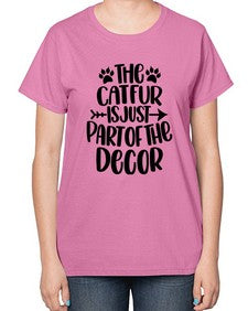 The Cat fur Is Just Part of Style 106# - cats-  Ladies T-Shirt
