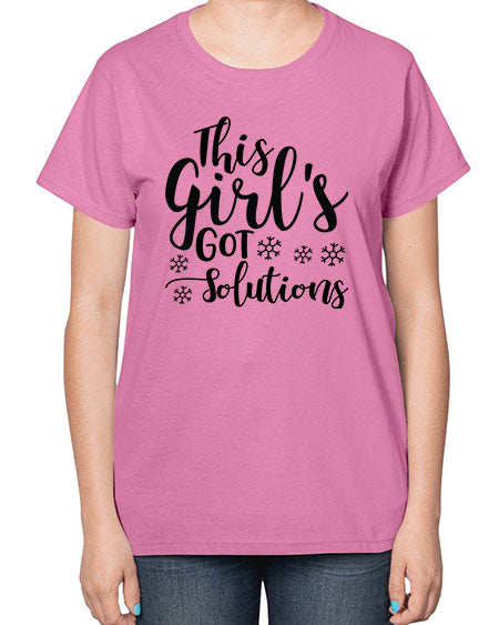 This Girl s Got Solutions 17# - general science-  Ladies T-Shirt