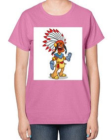 Thnksgvngindian 254# - cartoon general-  Ladies T-Shirt