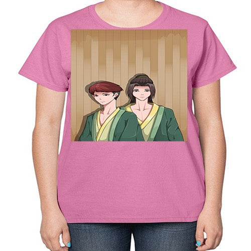 Two man in a hot spring 18# - anime-  Ladies T-Shirt