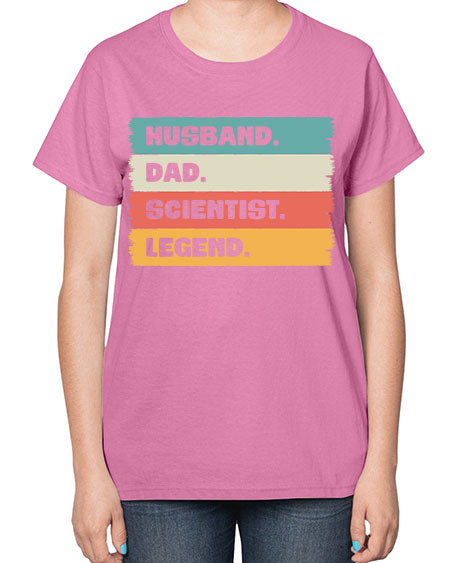 VintageHusbandDadScientistLegendScientistSkinite Scientist Skinite 14# - general science-  Ladies T-Shirt