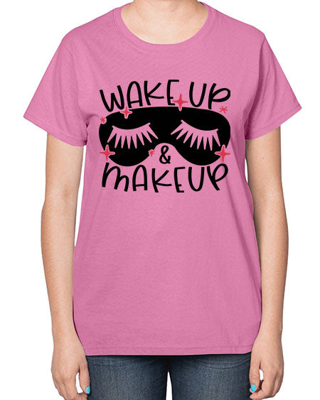 Wake Up Makeup Style 8# -makeup  Ladies T-Shirt